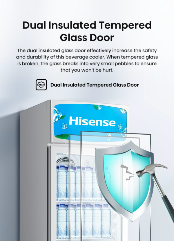 HISENSE SHOWCASE CHILLER (EXHSC-320FLG) 320L - Image 4