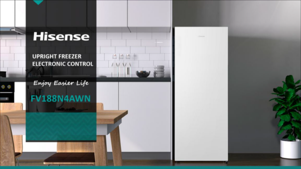 HISENSE UPRIGHT FREEZER (FV188N4AWN) 180L - Image 2