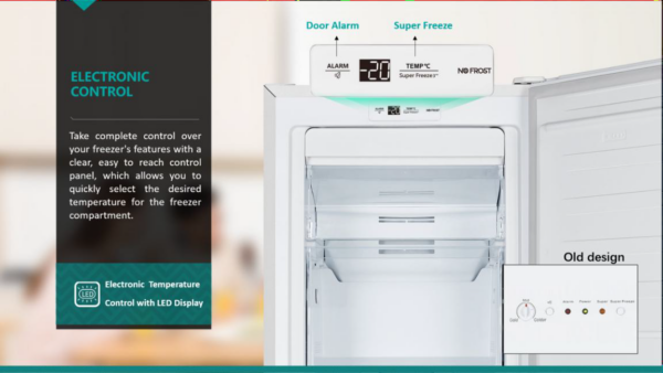 HISENSE UPRIGHT FREEZER (FV188N4AWN) 180L - Image 3