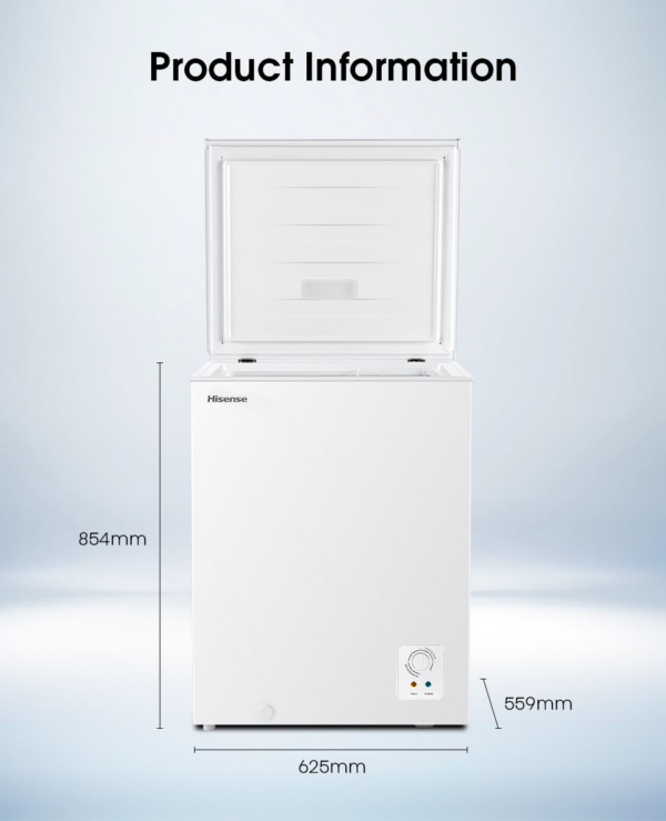 HISENSE CHEST FREEZER (FC186D4BWPS) 178L