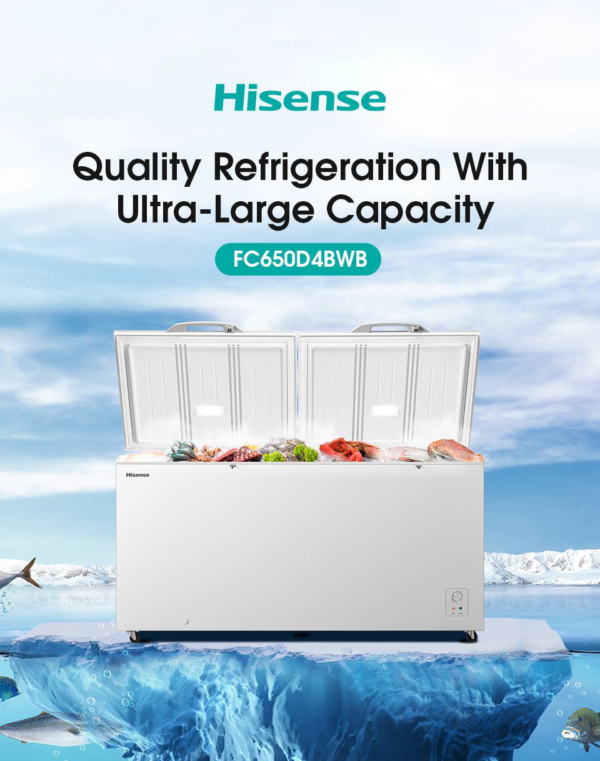 HISENSE CHEST FREEER (FC650D4BWB) 530L - Image 2
