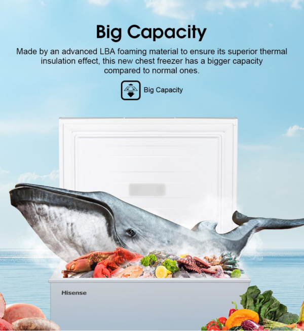 HISENSE CHEST FREEZER (FC186D4BWPS) 178L - Image 3